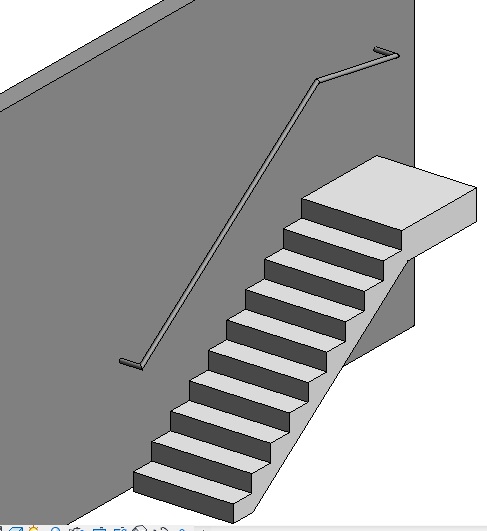 Phần mềm Thiết kế 3D : Tạo tay vịn cầu thang gắn vào tường trong ...